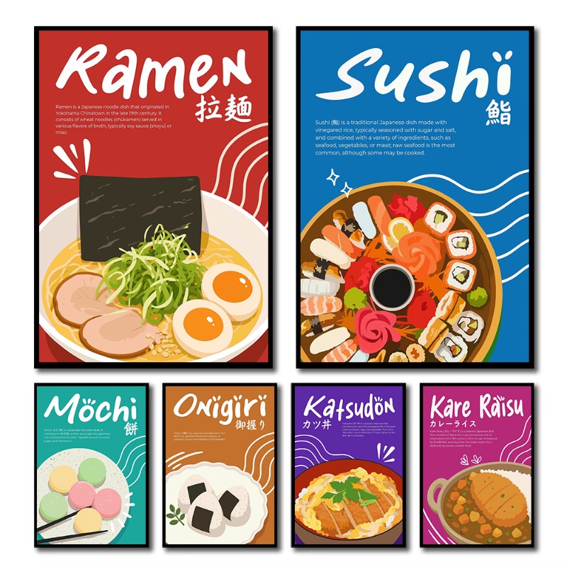 Japanese Lifestyle Food - Makanan Jepang Ramen Sushi Piring Onigiri