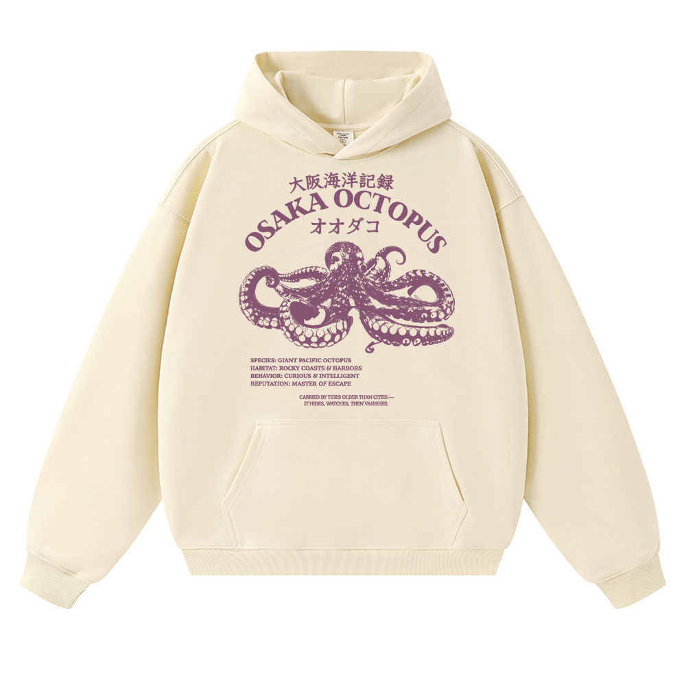 Japanese Man Lifestyle - Hoodie Gaya Jepang Osaka Octopus Unisex
