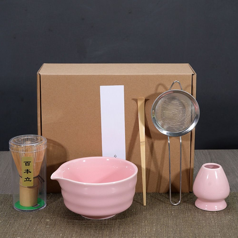 Bamboo Whisk Chasen - Set Teh Matcha Jepang Keramik Bambu