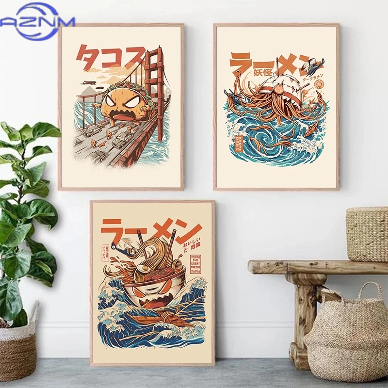 AZNM Poster Kaiju Jepang Makan - Japanese Lifestyle Food ulasan dan harga