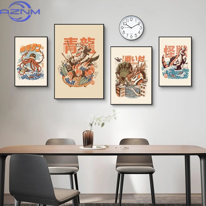 AZNM Poster Kaiju Jepang Makan - Japanese Lifestyle Food ulasan dan harga